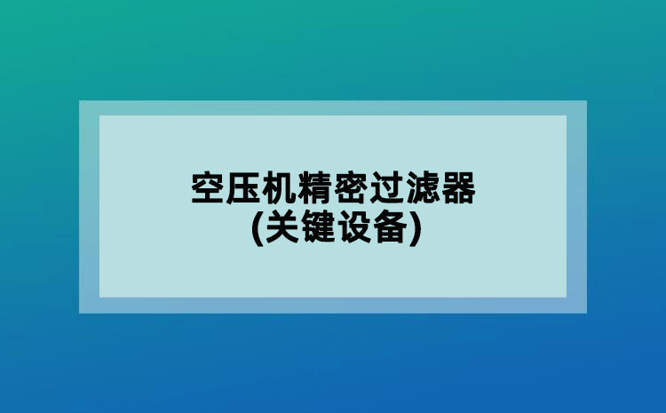 空壓機精密過濾器(關(guān)鍵設(shè)備)